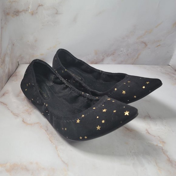 BCBGeneration Madeline Star Print Microsuede Flats - Picture 1 of 7
